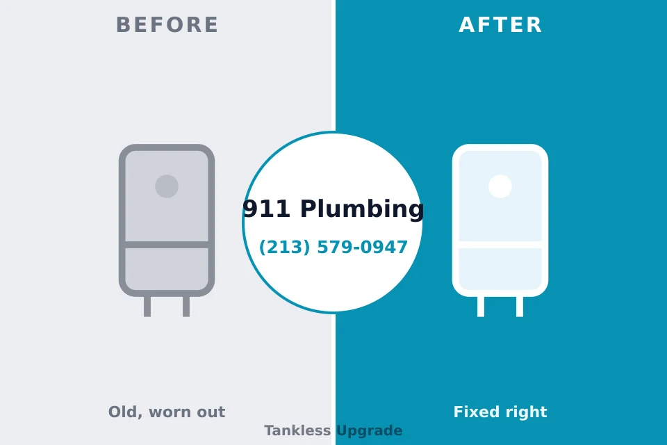 Before and after: plumbing company Orwell, OH